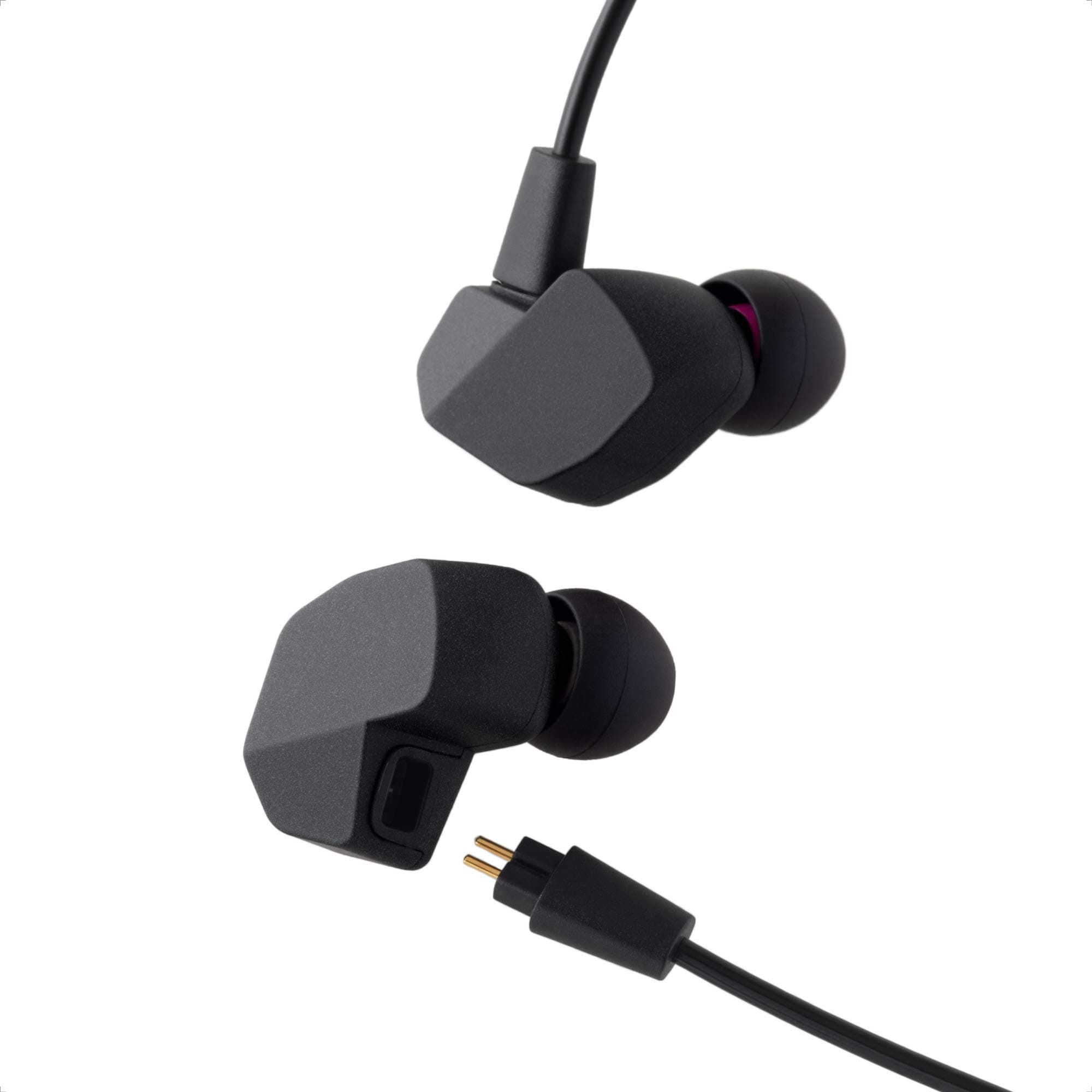 Final A3000 Japan Audio Brand, High Precision Dynamic F-CORE DU Driver, IEM Type, 2 Pin Connector, Wired OFC 0.1 inch (3.5 mm), Black Earphones