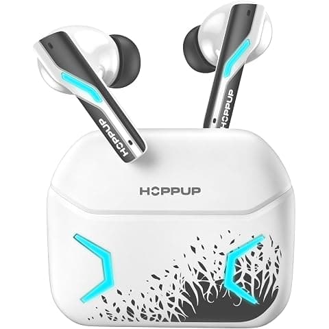HOPPUP Stryke S1 Gaming Earbuds, 35ms Low Latency, Bluetooth v6.0, 13mm Drivers, 60H Playtime, RGB LED, Type-C Fast Charging, TWS Wireless Earphones with Mic