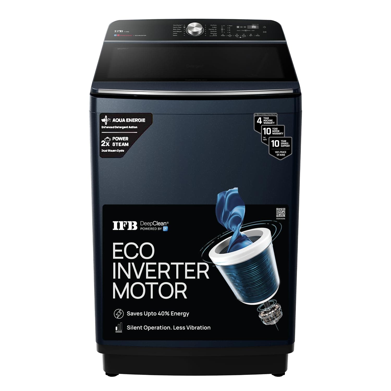 IFB 11 Kg 5 Star AI Powered Deepclean Technology Fully Automatic Top Load Washing Machine with Inbuilt Heater(TL111RB2SID, Eco Inverter, Power Steam, ...