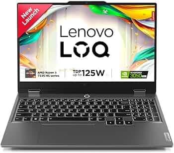 (Refurbished) Lenovo LOQ 2024 AMD Ryzen 5 7235HS 15.6" (39.6cm) 144Hz 300Nits FHD IPS Gaming Laptop (24GB/512GB SSD/Win 11/NVIDIA RTX 3050 6GB Graphic...