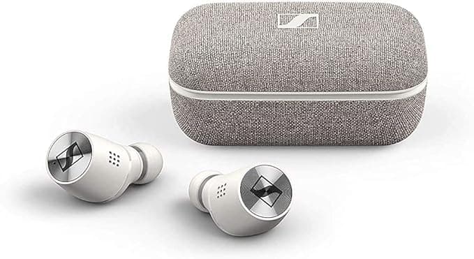 (Renewed) Sennheiser Momentum True Bluetooth Truly Wireless In Ear Earbuds with Mic (White)