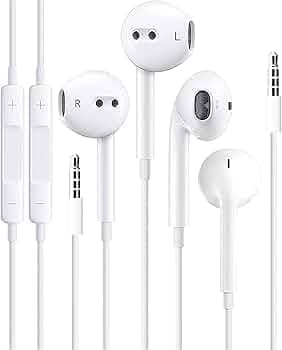 2 Pack Wired Apple Earbuds/iPhone Headphones/Earphones with 3.5mm Wired[Apple MFi Certified] with Mic, Volume Control Support for iPhone,iPad,iPod,Com...