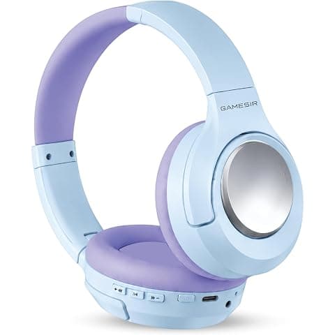 GameSir BeatXtra Pro Wireless Bluetooth Headphones V5.3, Over-Ear Stereo Headset with 40mm Drivers, Noise Cancelling, Soft Cushioned Ear Cups, 10m Wireless Range, Teen & Adults (Blue)