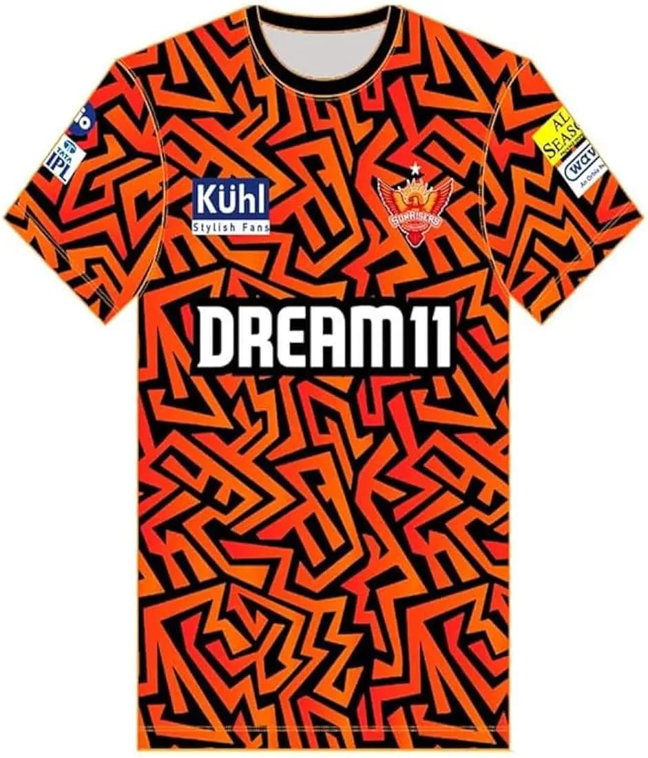 New SRH New Team Jersey Sun Rising Color Without Back Print 2024-2025 Cricket -(Mens & Kids)