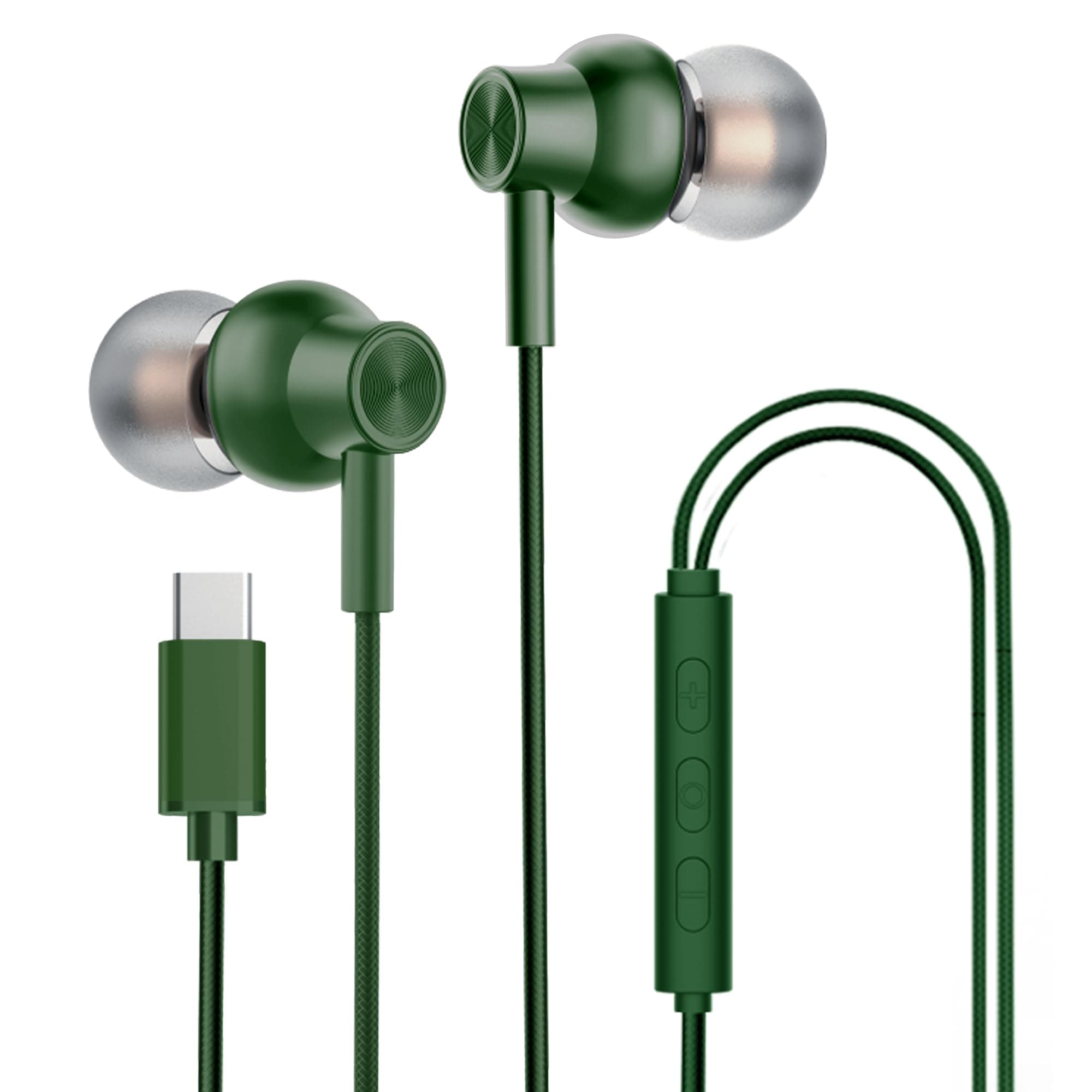 Kratos Tune V6 C Type Earphones Wired, 13mm Bass Drivers Earphone, Inline Control Type c Headphones with Mic, Comfort Fit Type c Earphone with Volume ...