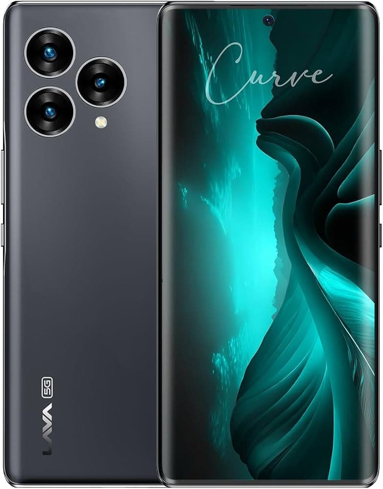 Lava Blaze Curve 5G (Glass Iron, 8GB LPDDR5 RAM, UFS 3.1 256GB Storage) | 120Hz Curved Amoled Display |2.6GHz Dimensity 7050 6nm Processor | 64 MP Pri...