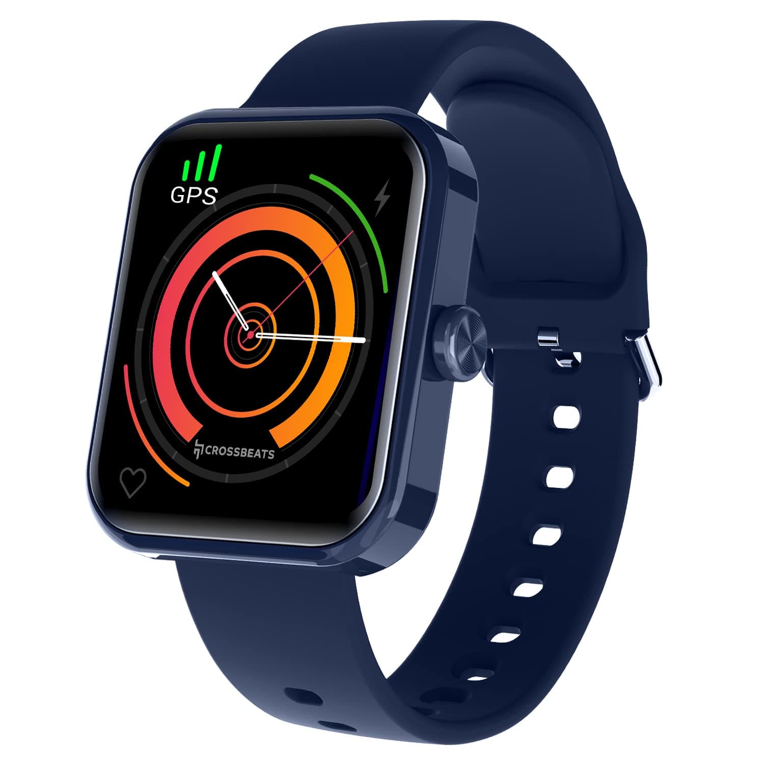 Newly launched Crossbeats Ignite Atlas In-built GPS & BT calling Smart watch with 1.69 3D Curved Display, Spo2 & HR, 100+ smartwatch faces, compatible with G-fit, STRAVA & Apple Health (Imperial Blue)