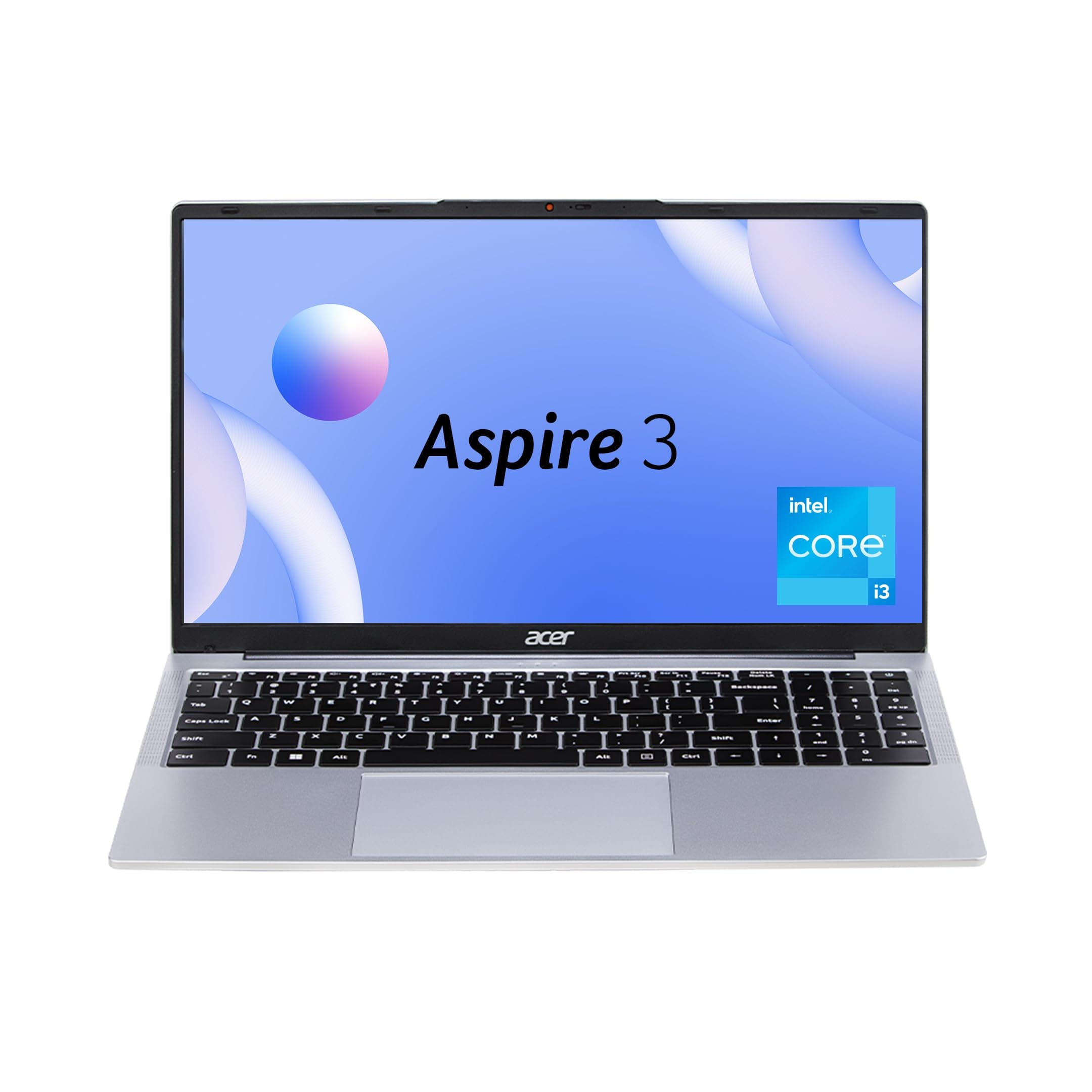 Acer Aspire 3,Intel Core i3-1315U, 8GB DDR4 RAM/256GB SSD, 15.6" FHD IPS Display, Win 11 Home, Silver Colour, 1.7 Kg, A32...