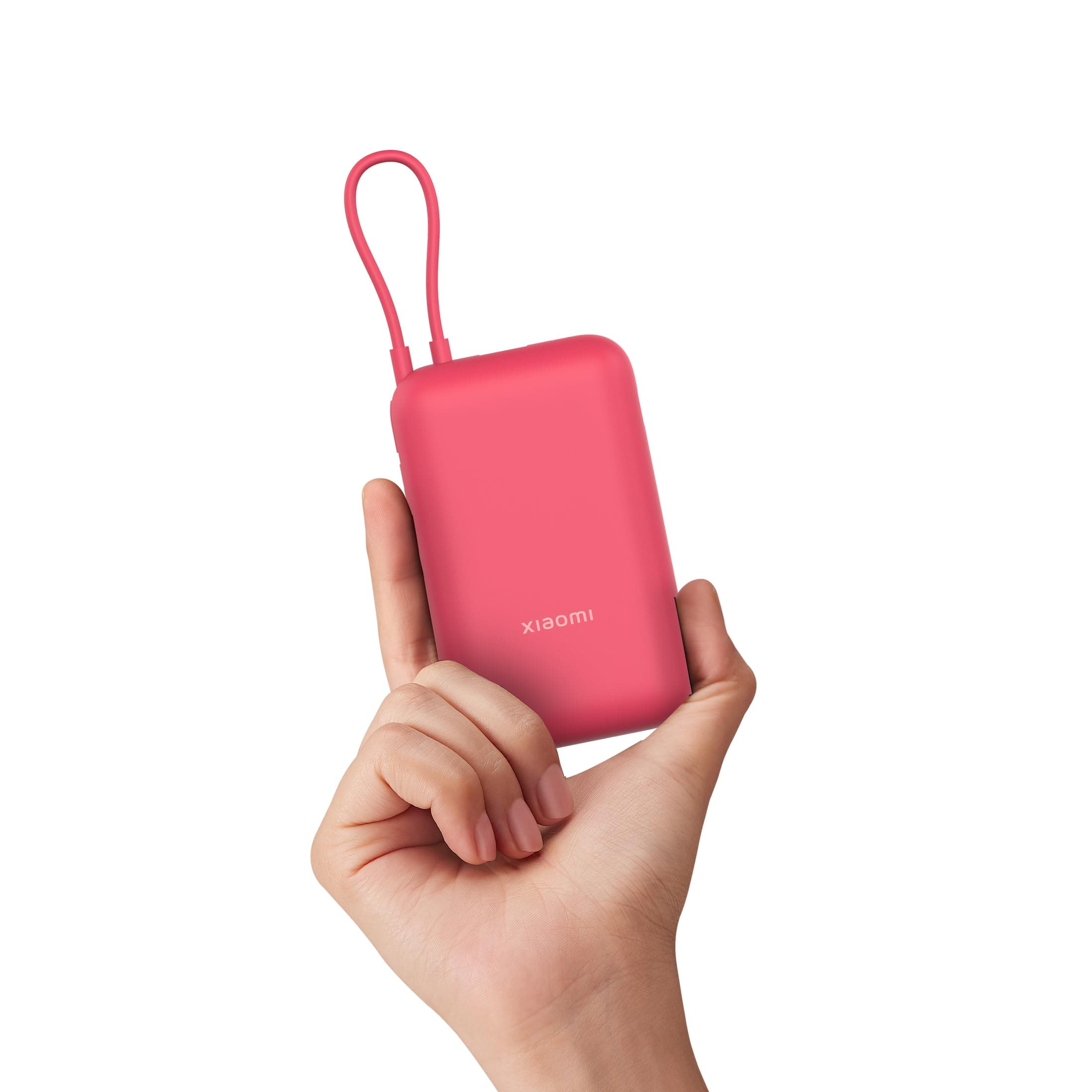 Xiaomi Pocket Power Bank 10000mAh 22.5W Fast Charging|Inbuilt Cable|Slim & Compact|Power Delivery|QC 3.0|Type-C Input & Output|3 Output Port|Maroon|Su...