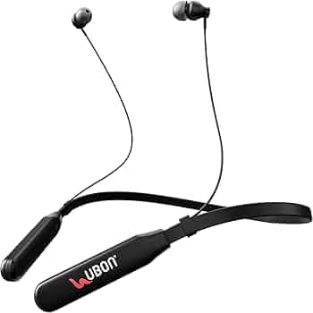 UBON CL-355 Music Mantra Series, in-Ear Bluetooth Neckband with Upto 24 Hours Playback, QC Charge, Dual Pairing, BT v5.0, with Mic (Black)