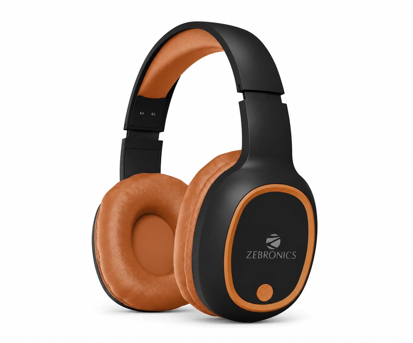 ZEBRONICS Zeb-Thunder Wireless Bluetooth Over The Ear Headphone FM, mSD, 9 hrs Playback with Mic (Brown)