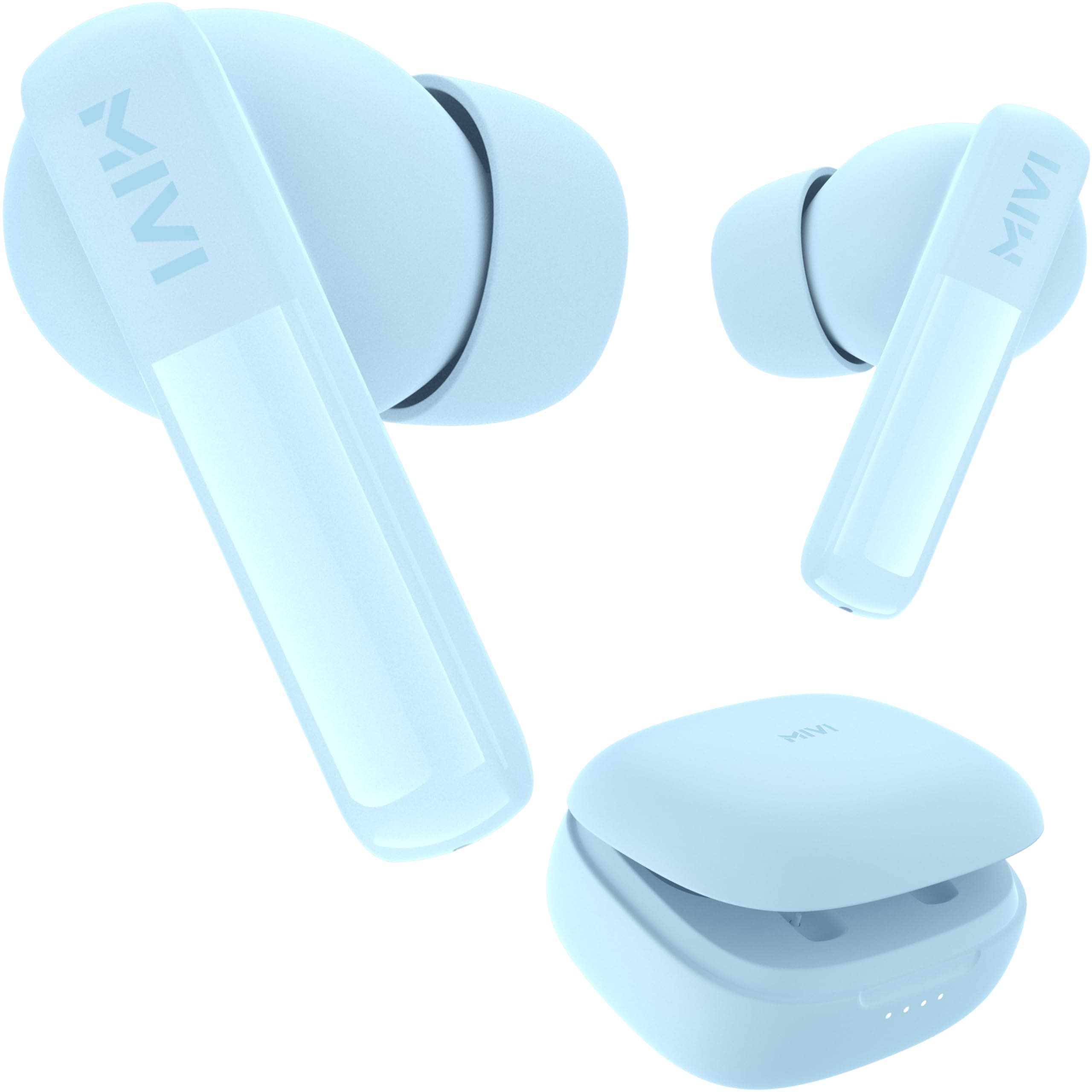 Mivi DuoPods Echo Earbuds [New Launch], 60 Hours Playtime, AI-ENC for HD Calls, 13mm Drivers, IPX 4.0, BT v5.3, Made in India True Wireless Bluetooth ...