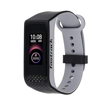 Fastrack reflex 3.0 Unisex activity tracker - Full touch, color display, Heart rate monitor, Dual- tone silicone strap and up