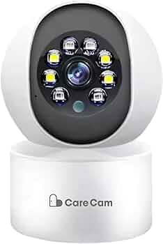 CareCam Pro 4X Digital Zoom 355| 90 Tilt Smart Home Office WiFi Camera | Wireless Indoor Security 3MP 1536P | Full Colour Night Vision | Support 128gb...