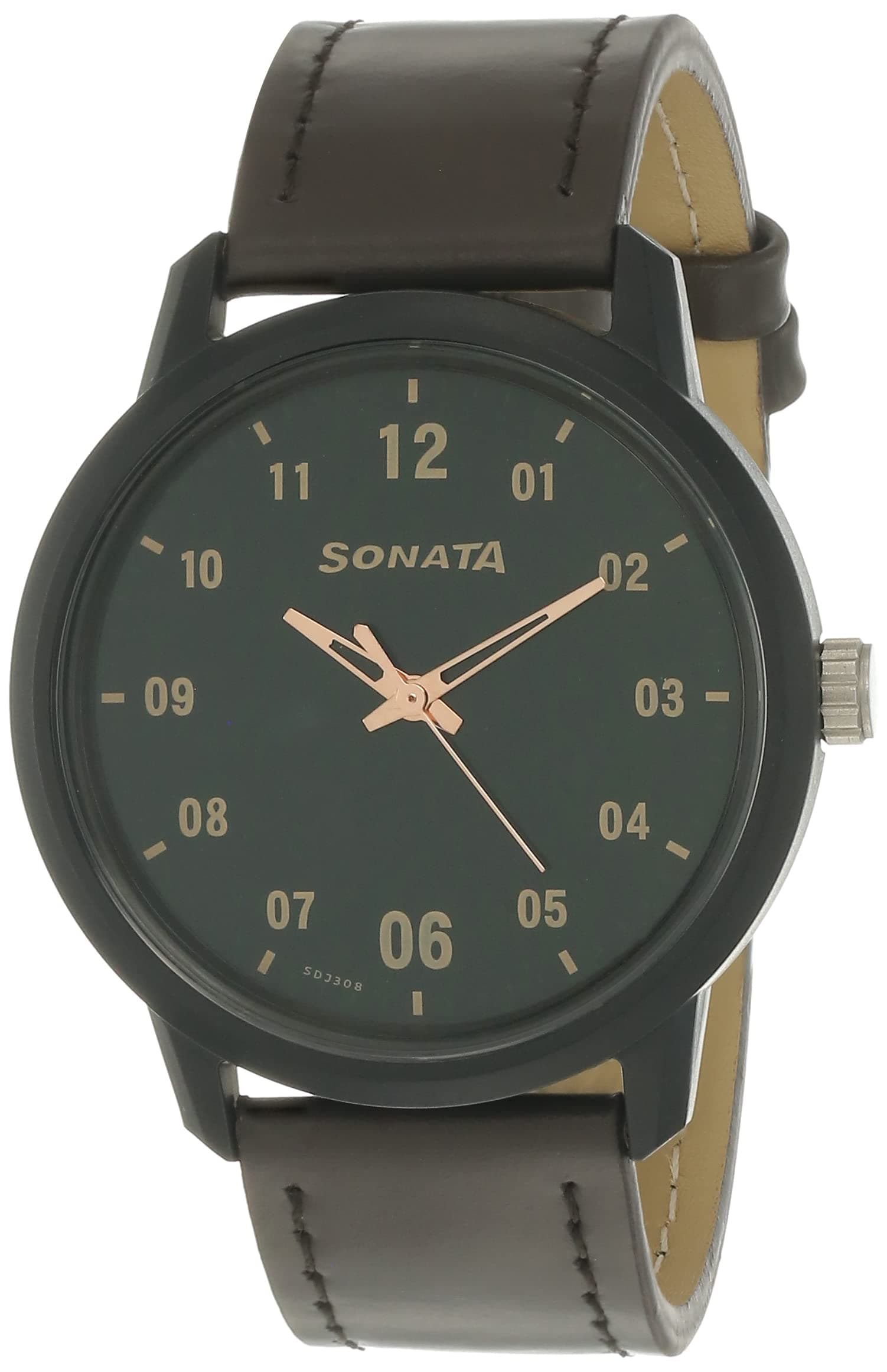 Sonata Volt+ Analog Green Dial Men's Watch NM77085PL02/NN77085PL02W