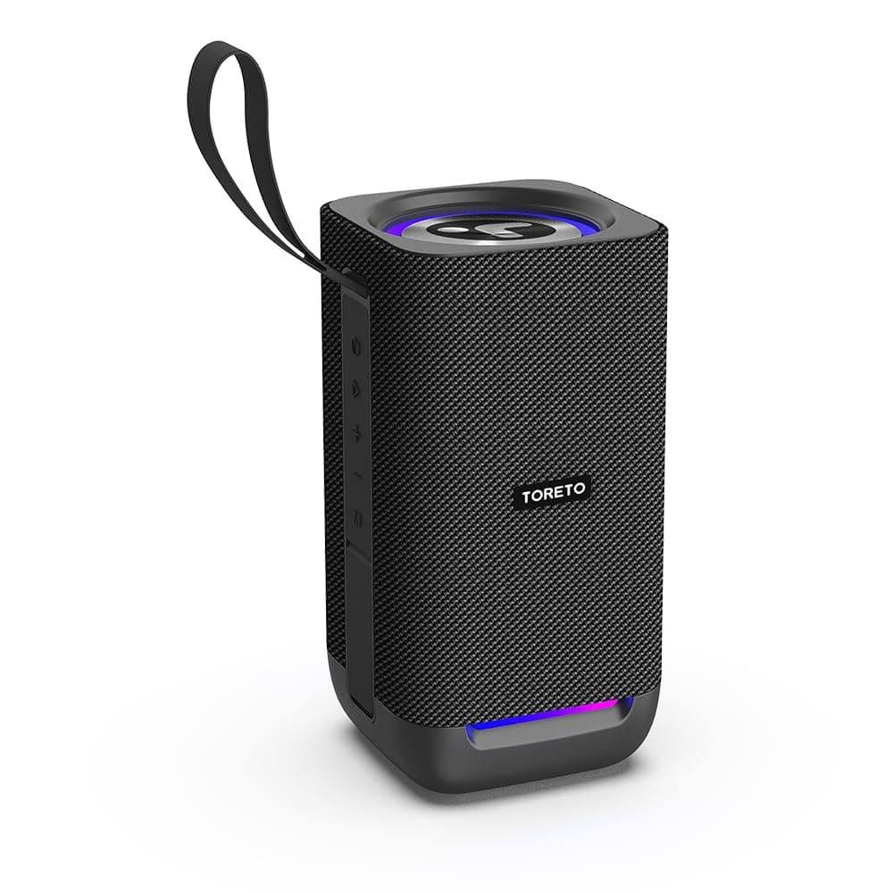 Toreto Zyra 30W Premium Wireless Bluetooth Speaker with Upto 12H Playtime, Sync 100+ Speakers with Broadcast Mode, IPX5 Water Resistant, Type-C Fast C...