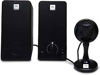 (Refurbished) JBL Commercial WFH100 USB Mic & Speaker Bundle for Content Creation, Online Classes, Online Workshops