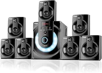 IKALL Vox V7171 Home Theater 7.1 Channel Multimedia Speaker System (BT, Aux, USB and FM Connectivity) - Midnight Black