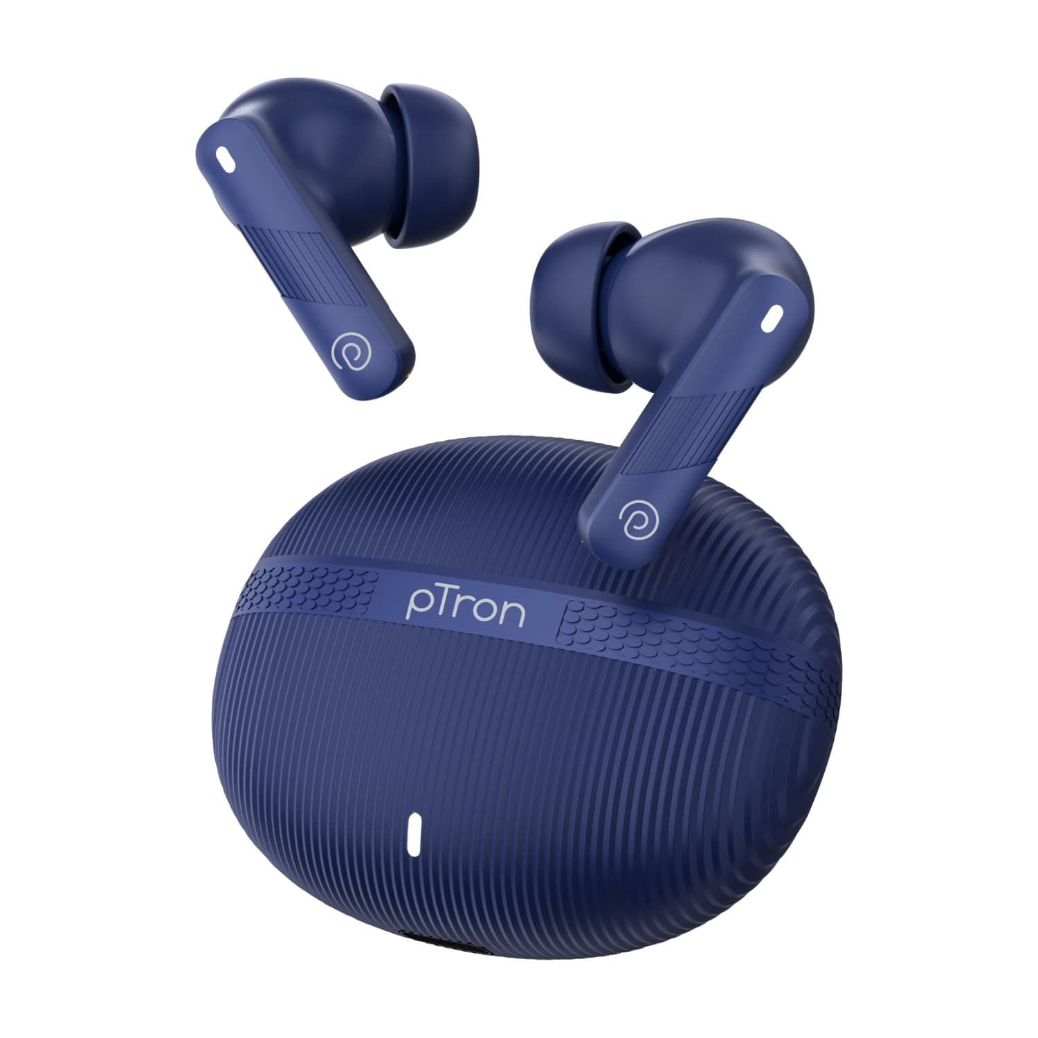 pTron Bassbuds Fury in-Ear TWS Earbuds with 13mm Drivers, 50Hrs Playtime, AI-ENC Clear Calls, Bluetooth V5.4 Wireless Headphones, Voice Assistant, Typ...