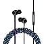 Crossloop Pro Series Braided Tangle Free Designer Wired Earphone with Metallic Driver 3.5mm for Extra Bass, in-line Mic, Purp