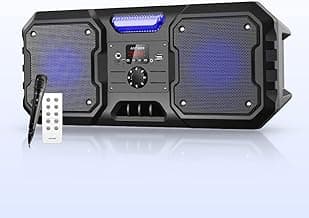 Ant Audio Rock 550 Party Speaker with Karaoke with FM Radio, Micro SD Card, USB, Wired Mic – 55 watt