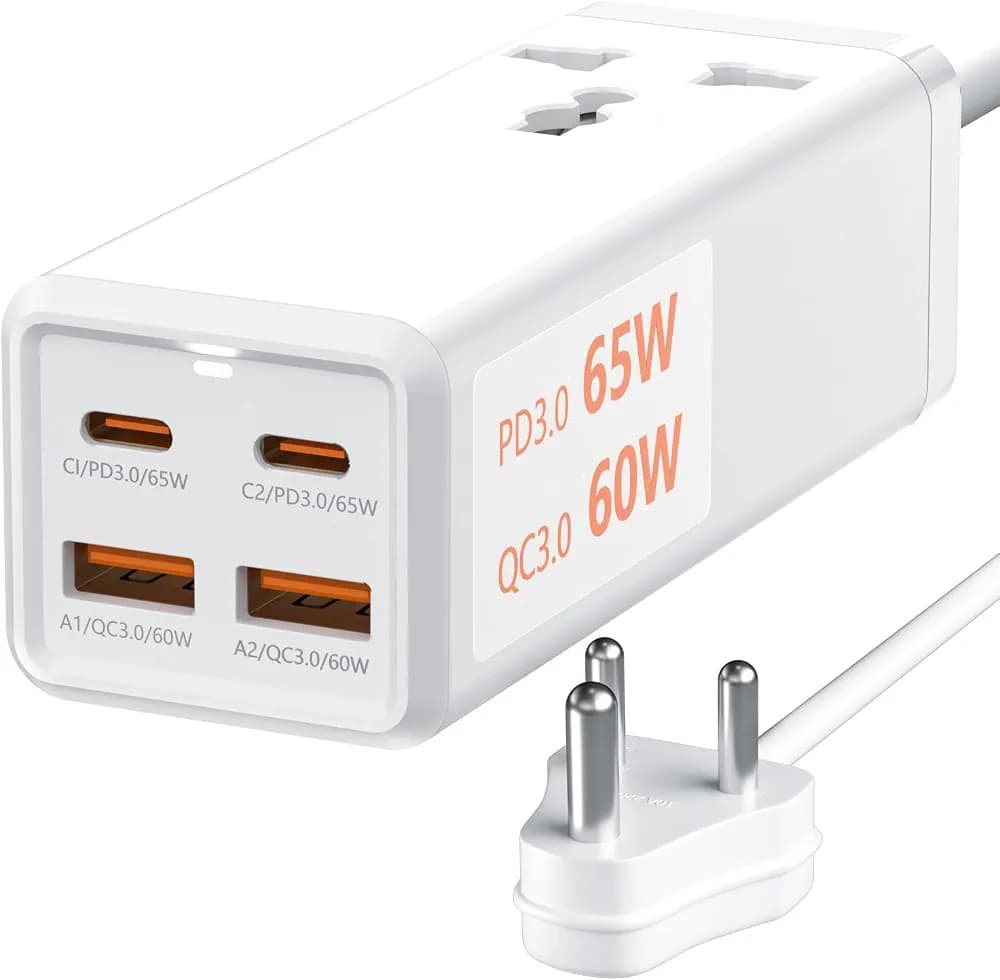 Extension Board, Amsdifio 65W Laptop Charger with Dual USB C… | Price ...