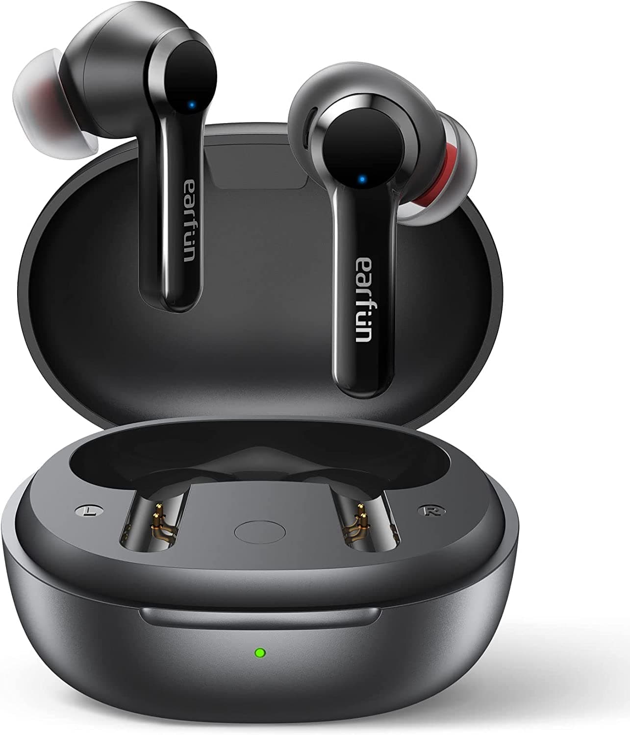 EarFun Wireless Earbuds, Air Pro 2 Hybrid Active Noise Cancelling Bluetooth Earphones, Bluetooth 5.2 Headphones with 6 Mics, in-Ear Detection, Ambient Mode, 34H Playtime, Wireless Charge, APP Control