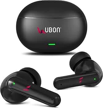 Ubon J-20 Bluetooth Truly Wireless in Ear Ear Buds with 150H Playtime,Low Latency Mode for Gaming, ENx Tech, IWP, IPX4 Water Resistance, Smooth Touch ...