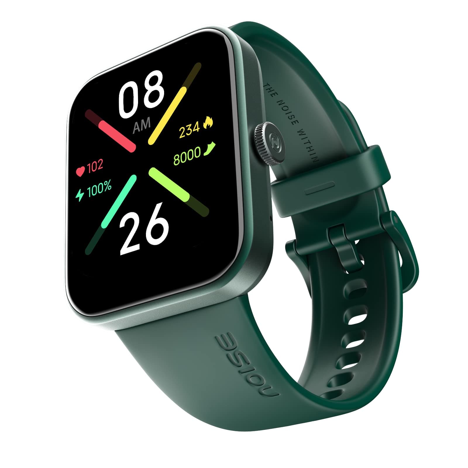 Noise Pulse Go Buzz Advanced Bluetooth Calling Smart Watch with Call Function 1.69" Display, 500 NITS Brightness, Noise Health Suite, 150+ Cloud Watch Face, 100 Sports Mode, IP68 - (Olive Green)