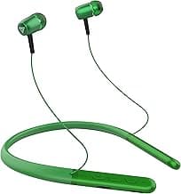 Techfire LIVE200BT in-Ear Wireless Neckband Headphones with 12 Hours Playtime, Multi Point Connectivity & Premium Aluminum Housing (Green)