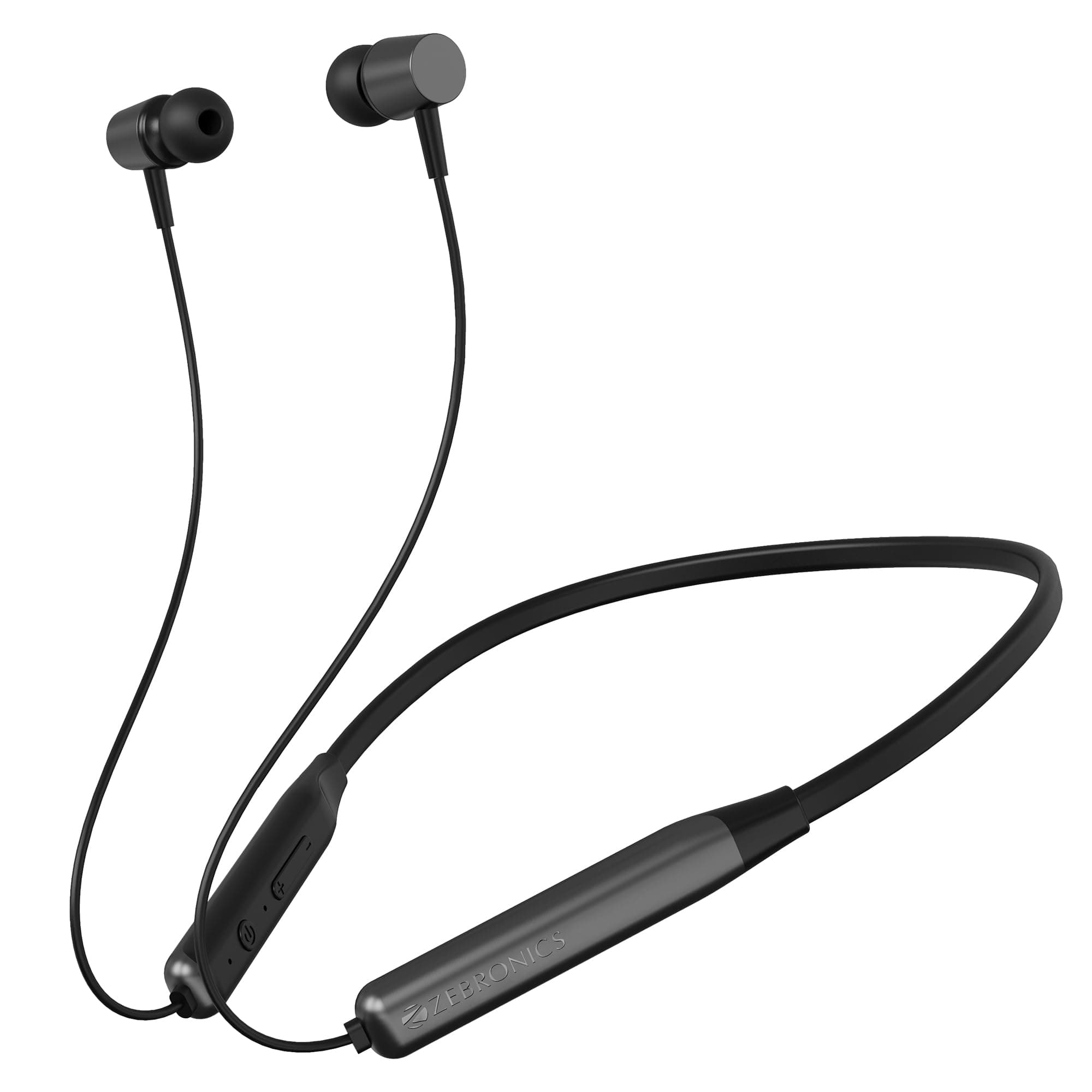 ZEBRONICS Zeb Evolve Wireless Bluetooth in Ear Neckband Earphone 17hrs Playback, Rapid Charge, Dual Pairing, Magnetic earpiece,Voice Assistant with Mi