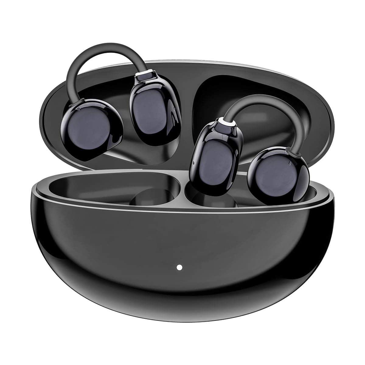 pTron Bassbuds Verse Clips Wireless Open Ear Earbuds w/SafeBeats Tech, 50Hrs Playtime, Dual HD Mics, TruTalk AI-ENC, Custom EQ, Mobile App, Pristine S...