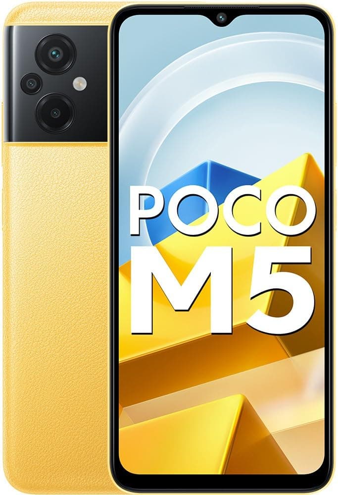 Poco M5 (Yellow, 64 GB) (4 GB RAM) | Large 16.71 cm HD+ Display with Massive 5000mAh Battery | Powerful Octa Core G99 Processor | Dual Sim
