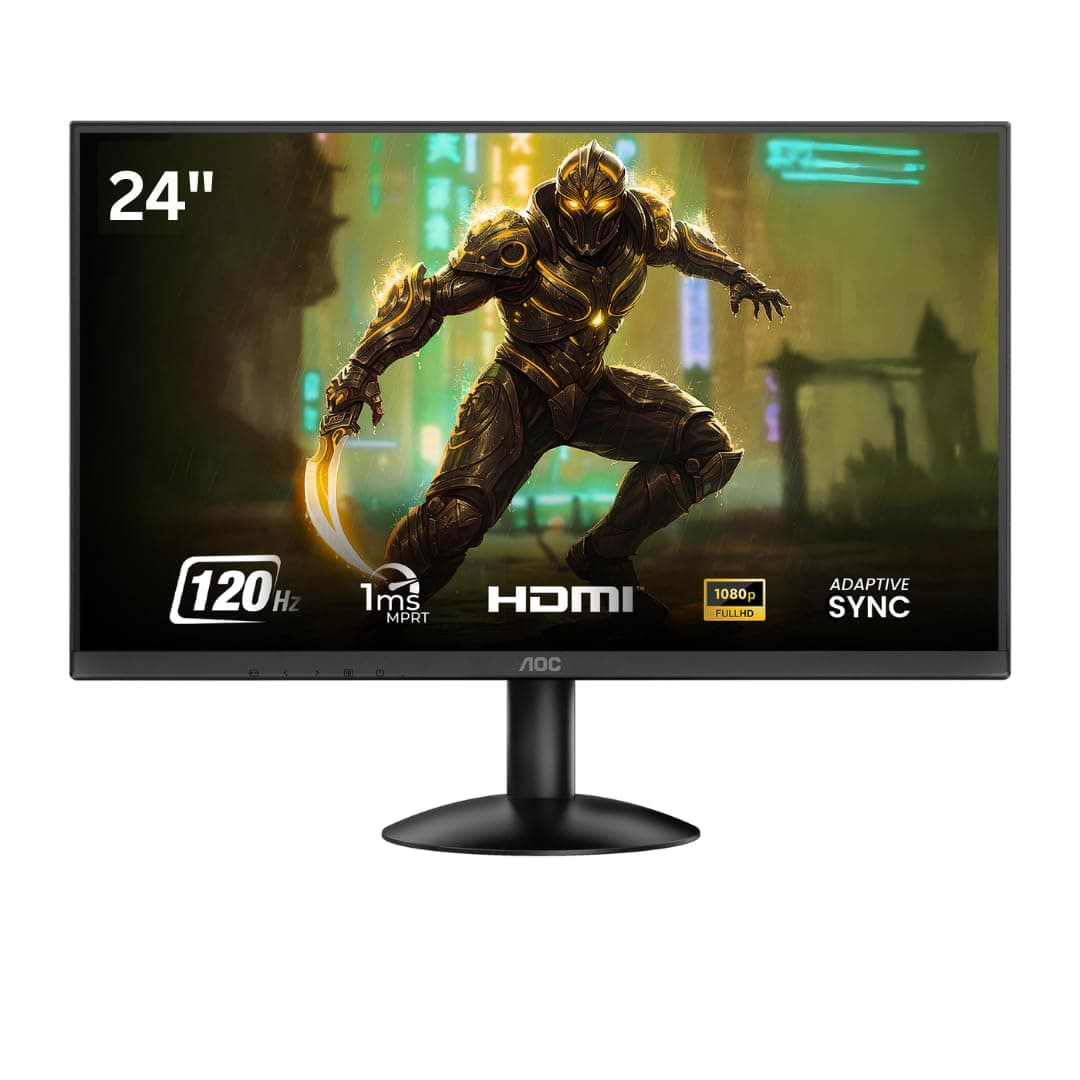 AOC 24B30H2 24 Inch (23.8") FHD IPS Monitor | 120Hz Refresh Rate | 1ms Response Time | Adaptive Sync | 3-Side Frameless | HDMI & VGA | Low Blue Mode |...