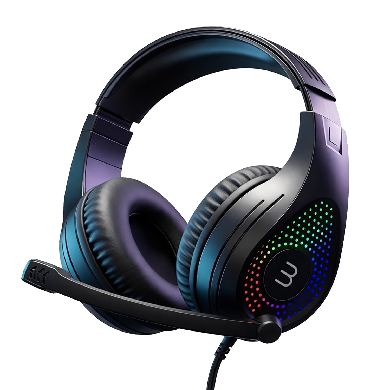 BESTOR RGB Wired Gaming Headset with Mic | 43mm Hi-Res Audio Drivers 135° Rotatable Noise-Isolating Microphone | Dual USB...