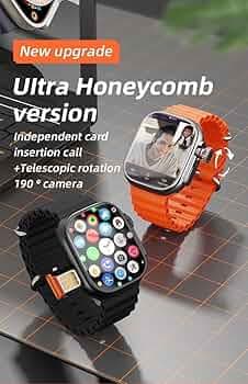 SE HUB S9 Ultra 2.04 Amoled Large Screen with 4G sim Watch Rotating Camera | S9 Ultra Smart Watch | Smart Watch for Men & Women (Silver)