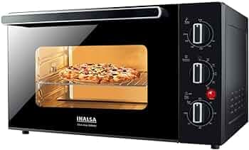 INALSA Euro Chef 30BKRC OTG (30Liters) -1500W with Rotisserie & Convention| Double Glass Door|Cool Touch Handle|Temperature & Timer Selection, 5 Cooki...