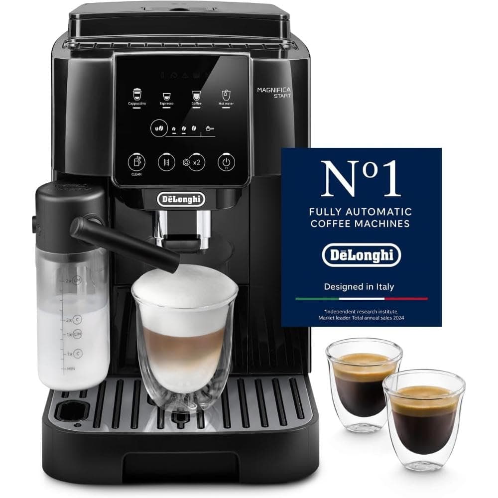 Delonghi Magnifica Start ECAM220.60.B | Fully Automatic Coffee Machine| One Touch Cappuccino Maker | Black