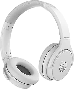 Audio-Technica ATH-S220BT Wireless On-Ear Headphone, Upto 60 Hours Playtime, Bluetooth v5.0, Built-in-Mic, Lightweight, 10 min Rapid Charge - White