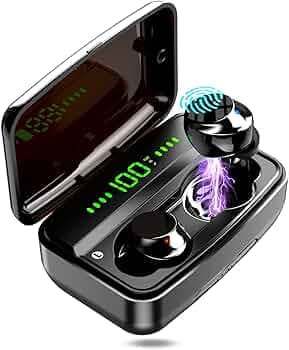 EDYELL A1 Wireless Wireless:120H Playtime Bluetooth Earphones with LED Display in Ear Headphone with 3500Mah Charging Case ENCBuds Smooth Touch Contro...