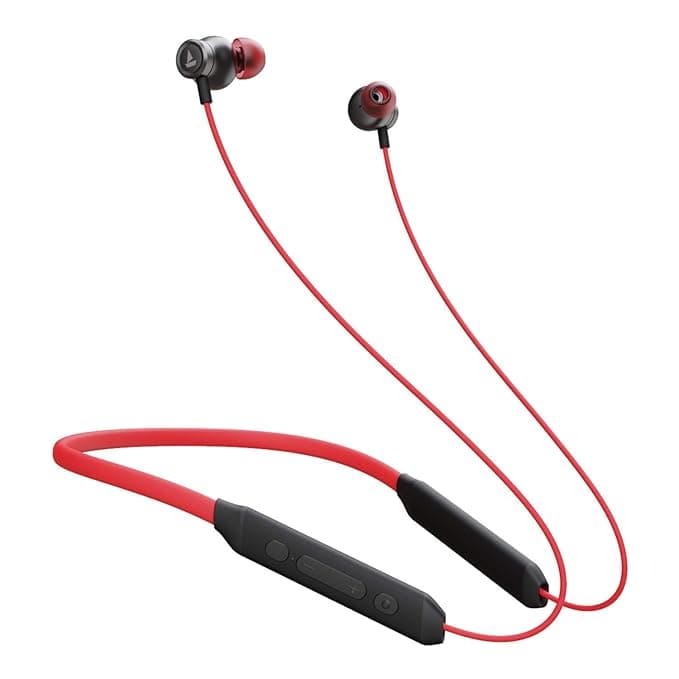 boAt Rockerz 205v2 Wireless Neckband with Bluetooth V5.0, Up to 20H Nonstop Playback, Dual EQs, Lightweight Magnetic Earbuds, IPX5 Water Resistance, A