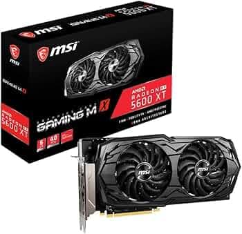 MSI Gaming Radeon RX 5600 XT Boost Clock: 1620 MHz 192-bit 6GB GDDR6 DP/HDMI Dual Torx 3.0 Fans Freesync DirectX 12 Ready Graphics Card (RX 5600 XT GA...