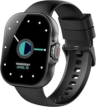 CELLECOR A10 Rare 2.01" Bluetooth Calling Smartwatch, 500 NITS, AI Voice Assistant, with 120+ Sports Modes, SpO2, HR, IP68, Split Screen - Black
