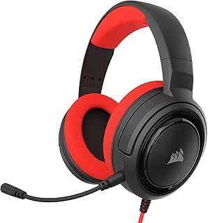 Corsair Hs35 Wired On Ear Headphones with Mic (Red)