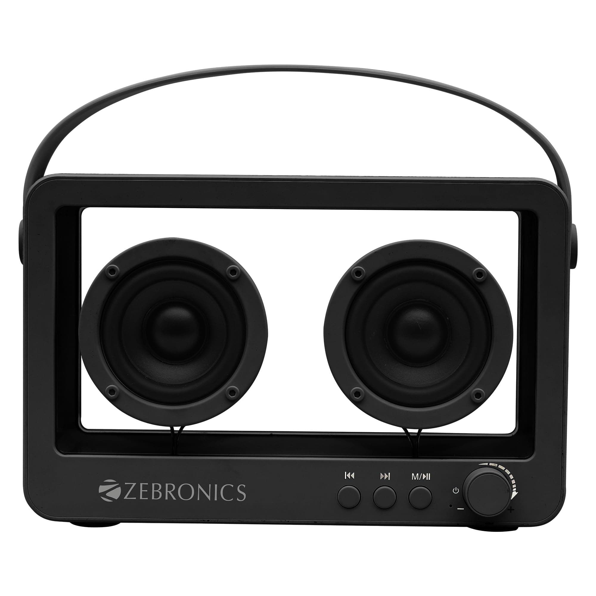 ZEBRONICS Sound Feast 75, Portable Bluetooth Speaker, 14 Watts, 12 Hours Playback, Transparent Body, Dual 6.6 cm Drivers, Carry Strap, Bluetooth v5.3 ...