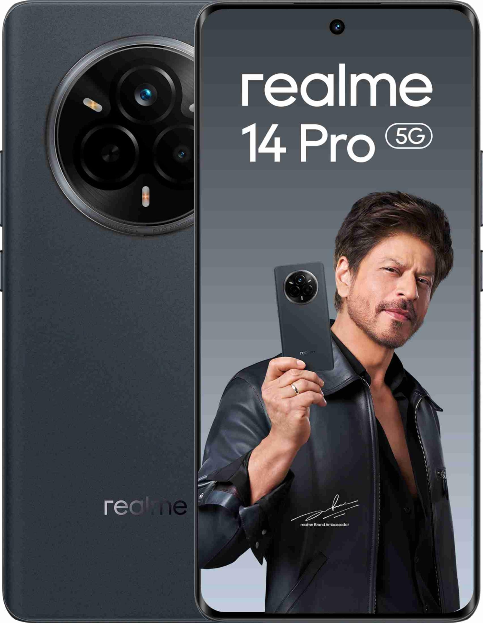 realme 14 Pro 5G (Suede Grey, 8GB RAM, 256GB Storage) | 6.77" Curved OLED Display | 50MP Sony IMX882 OIS | 16MP Front Camera | 6000mAh Battery | Dimen...