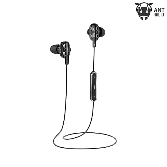 ANT AUDIO Doble H2 Bluetooth Wireless in Ear Earphones with Mic (Black) In-Ear