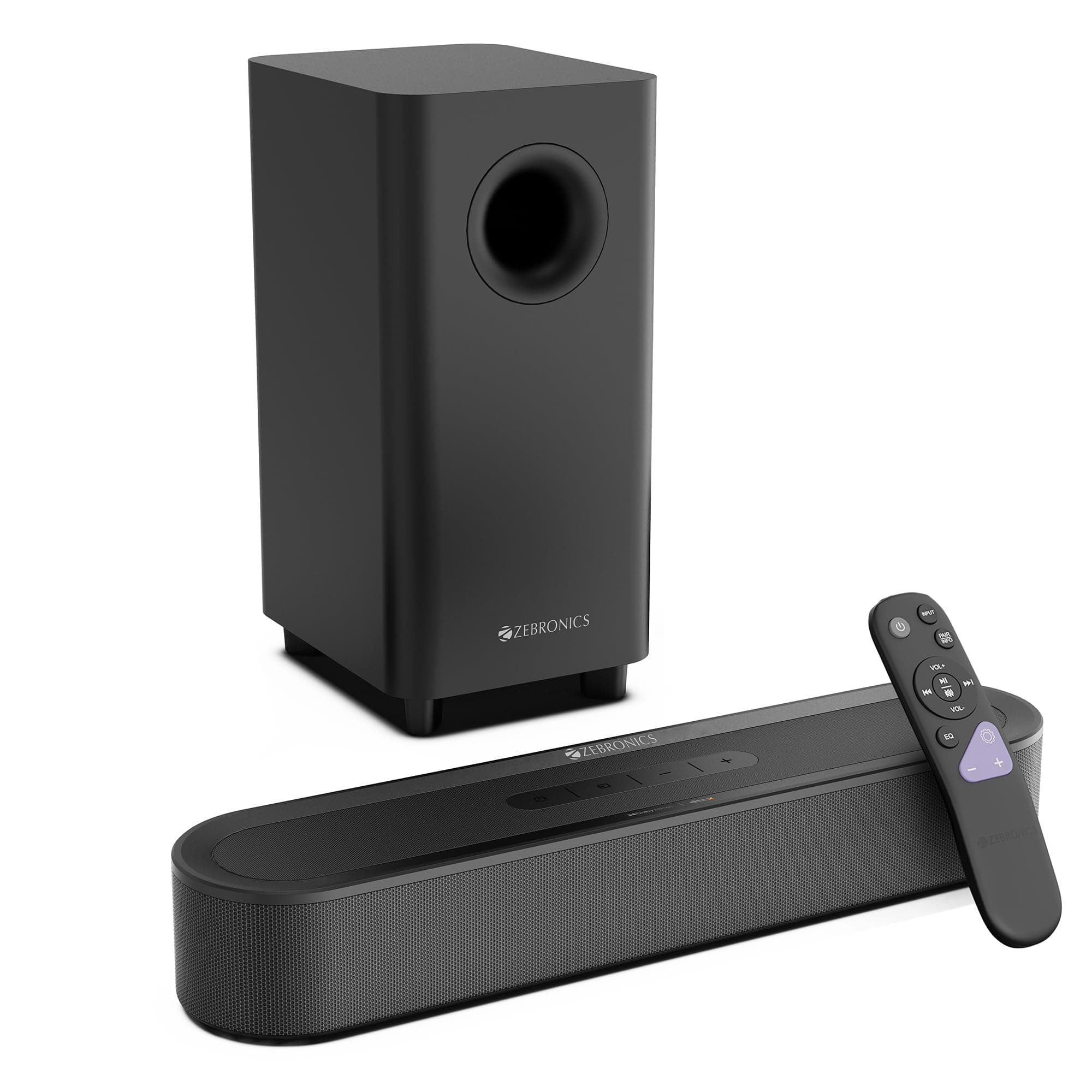 Zebronics 2026 Launch 320W Soundbar with Dolby Atmos, DTS X, 13.33cm Subwoofer, Powerful Bass, LED Display, Bluetooth v5.3, HDMI eARC, Optical in, AUX...
