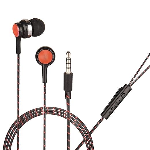 Hitage Earphones HB-913 Headphones Earplugs Headset High Definition Sound Deep Extra Bass Wired Earphone with in-line Mic Wide Compatibility Tangle Fr