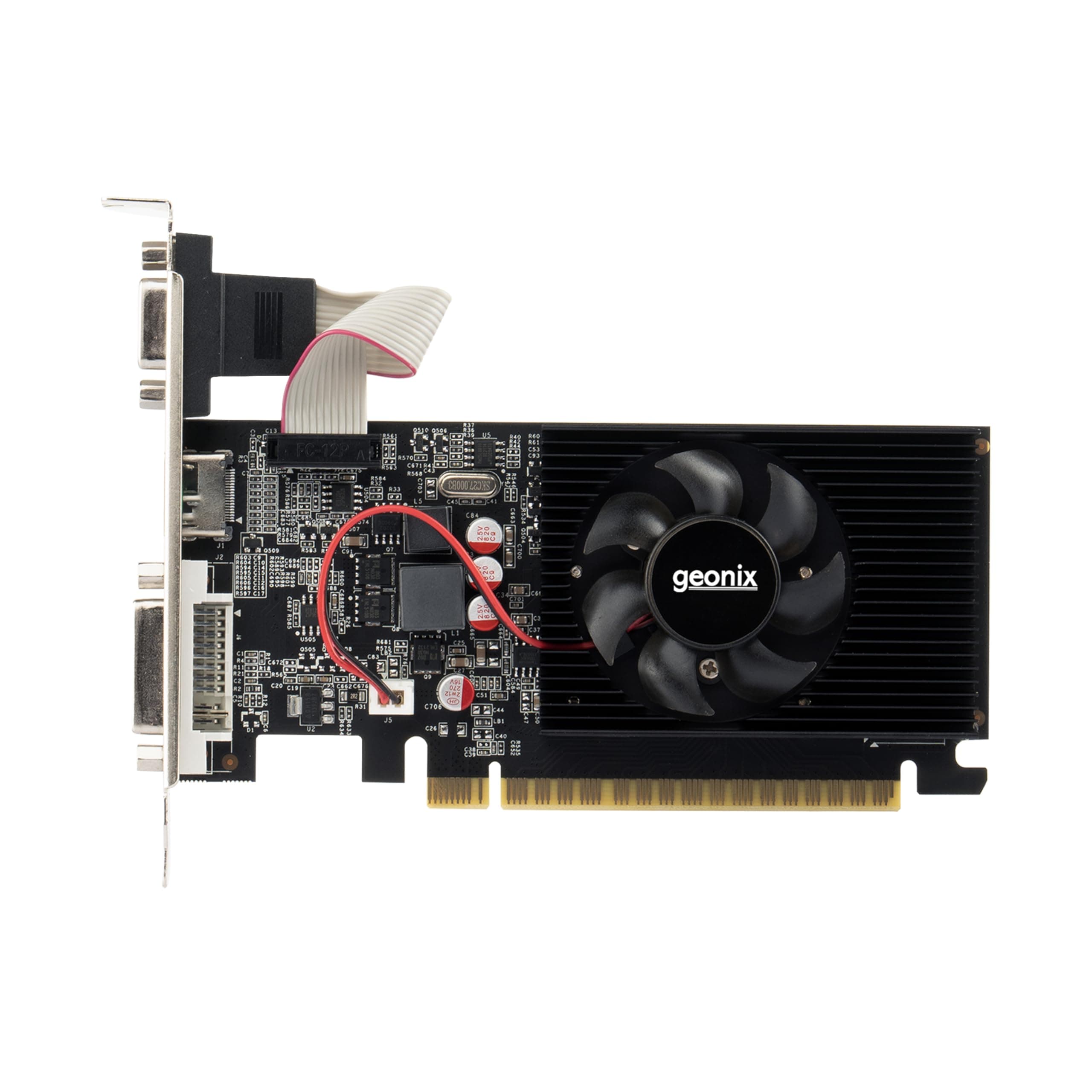 GEONIX GEFORCE GT 730LP 4GB DDR3 64bit Dual Slot, High Efficiency, Multiple Outputs, Support PCI-e2 Profile Graphics Cards-GT730LP